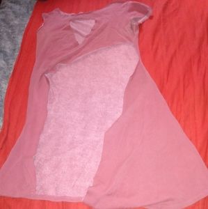 American Apparel Red Distressed Sweater Sleeveless Dress Size S